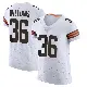 ＃36 Men's Trayveon Williams White Elite Cleveland Browns Vapor Jersey