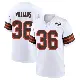 ＃36 Men's Trayveon Williams White Game Cleveland Browns 1946 Collection Alternate Jersey