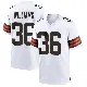 ＃36 Men's Trayveon Williams White Game Cleveland Browns Jersey