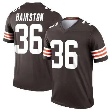 ＃36 Men's Troy Hairston Brown Legend Cleveland Browns Jersey