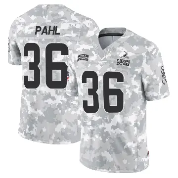 ＃36 Men's Wes Pahl Arctic Camo Limited Cleveland Browns 2024 Salute to Service Jersey