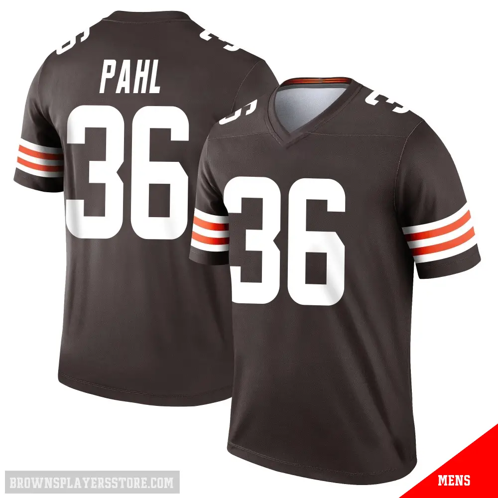 ＃36 Men's Wes Pahl Brown Legend Cleveland Browns Jersey
