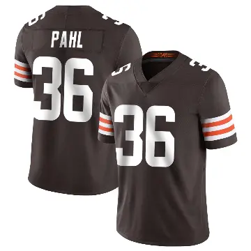 ＃36 Men's Wes Pahl Brown Limited Cleveland Browns Team Color Vapor Untouchable Jersey