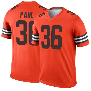 ＃36 Men's Wes Pahl Orange Legend Cleveland Browns Inverted Jersey