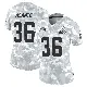 ＃36 Women's Eugene Asante Arctic Camo Limited Cleveland Browns 2024 Salute to Service Jersey