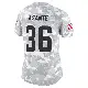＃36 Women's Eugene Asante Arctic Camo Limited Cleveland Browns 2024 Salute to Service Jersey