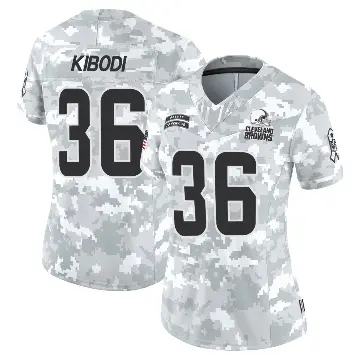 ＃36 Women's Jacob Kibodi Arctic Camo Limited Cleveland Browns 2024 Salute to Service Jersey