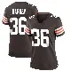 ＃36 Women's T.J. Harden Brown Game Cleveland Browns Team Color Jersey