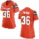 ＃36 Women's T.J. Harden Orange Game Cleveland Browns Alternate Jersey