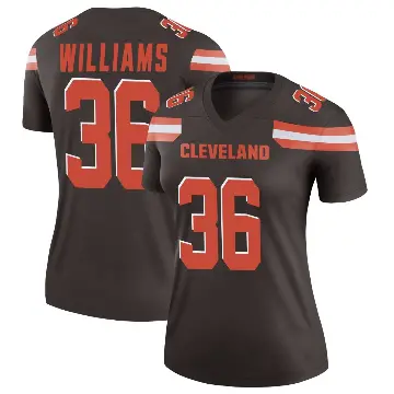 ＃36 Women's Trayveon Williams Brown Legend Cleveland Browns Jersey