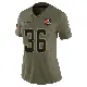 ＃36 Women's Trayveon Williams Olive Limited Cleveland Browns 2025 Salute to Service Jersey