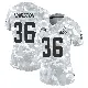 ＃36 Women's Troy Hairston Arctic Camo Limited Cleveland Browns 2024 Salute to Service Jersey
