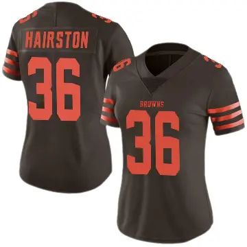 ＃36 Women's Troy Hairston Brown Limited Cleveland Browns Color Rush Jersey