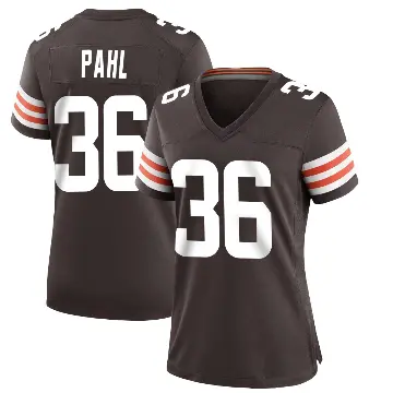 ＃36 Women's Wes Pahl Brown Game Cleveland Browns Team Color Jersey