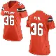 ＃36 Women's Wes Pahl Orange Game Cleveland Browns Alternate Jersey