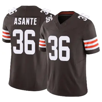 ＃36 Youth Eugene Asante Brown Limited Cleveland Browns Vapor F.U.S.E. Jersey