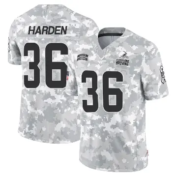 ＃36 Youth T.J. Harden Arctic Camo Limited Cleveland Browns 2024 Salute to Service Jersey