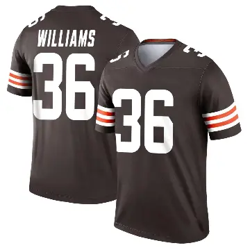 ＃36 Youth Trayveon Williams Brown Legend Cleveland Browns Jersey