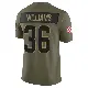 ＃36 Youth Trayveon Williams Olive Limited Cleveland Browns 2025 Salute to Service Jersey