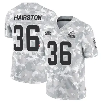 ＃36 Youth Troy Hairston Arctic Camo Limited Cleveland Browns 2024 Salute to Service Jersey