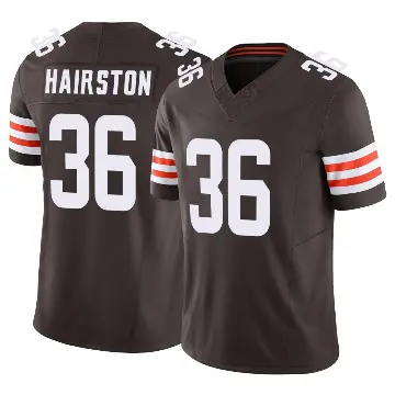 ＃36 Youth Troy Hairston Brown Limited Cleveland Browns Vapor F.U.S.E. Jersey