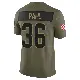 ＃36 Youth Wes Pahl Olive Limited Cleveland Browns 2025 Salute to Service Jersey