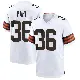 ＃36 Youth Wes Pahl White Game Cleveland Browns Jersey