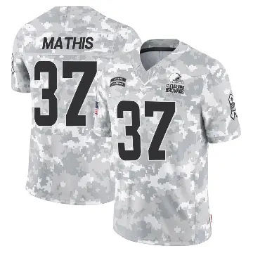 ＃37 Men's Damarri Mathis Arctic Camo Limited Cleveland Browns 2024 Salute to Service Jersey