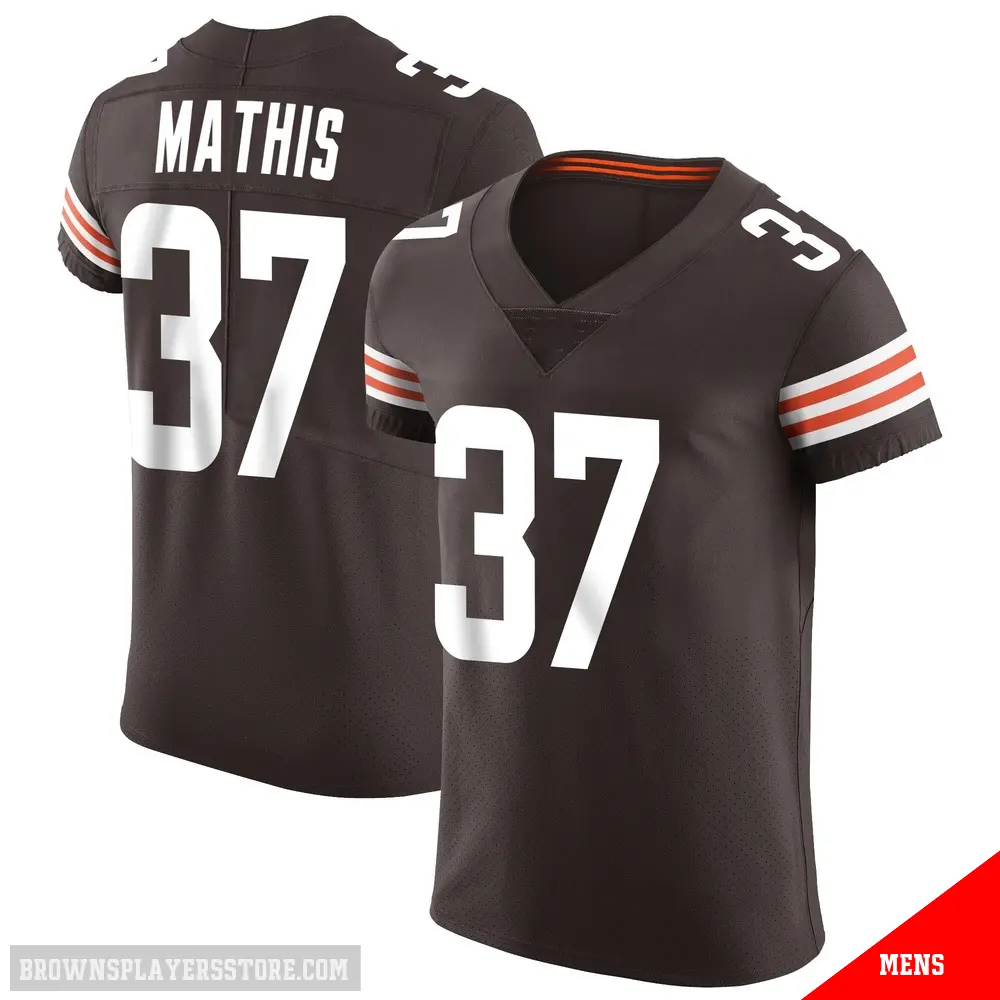 ＃37 Men's Damarri Mathis Brown Elite Cleveland Browns Vapor Jersey