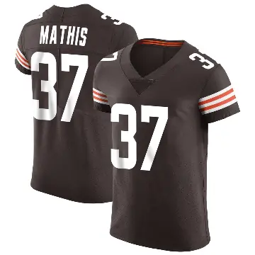＃37 Men's Damarri Mathis Brown Elite Cleveland Browns Vapor Jersey