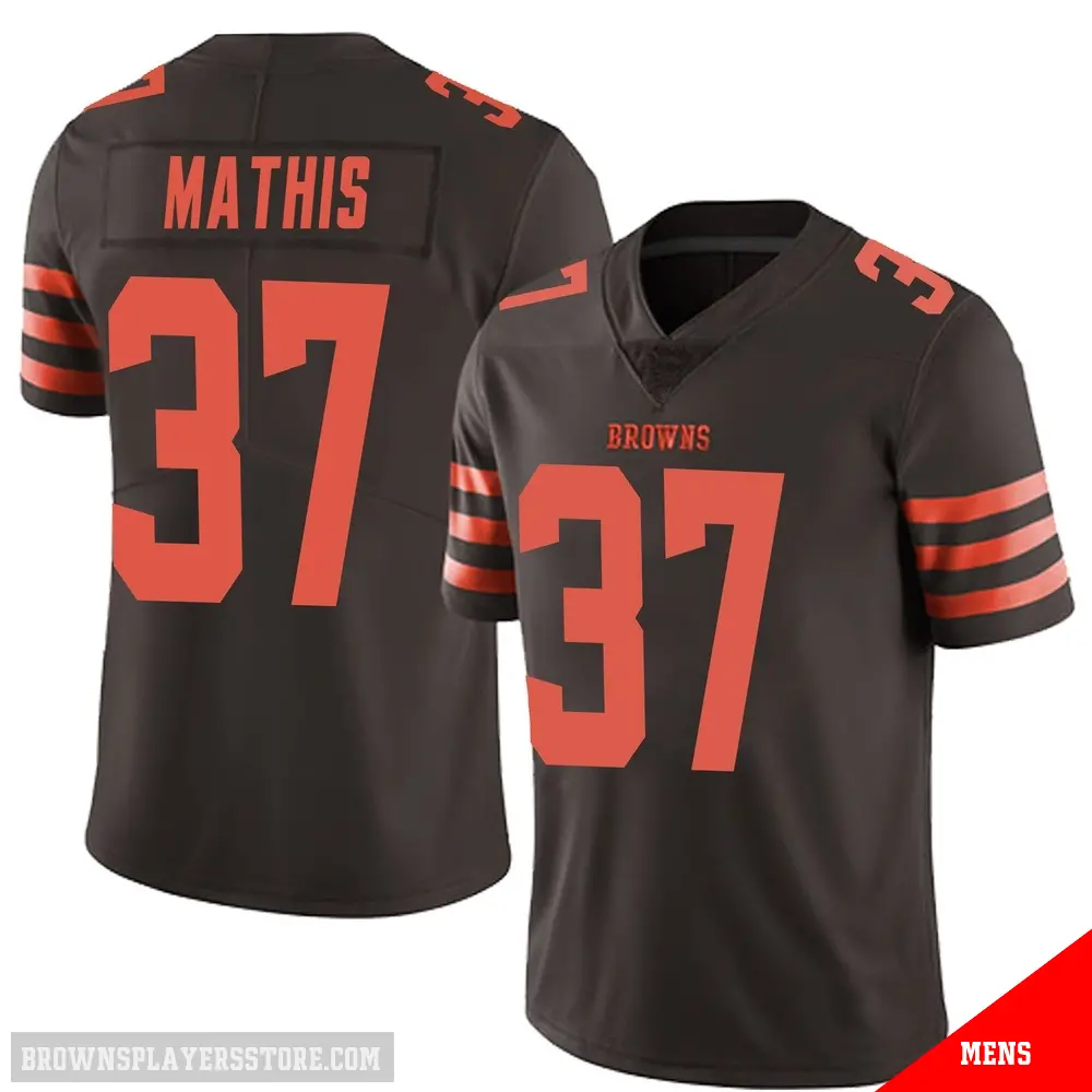 ＃37 Men's Damarri Mathis Brown Limited Cleveland Browns Color Rush Jersey