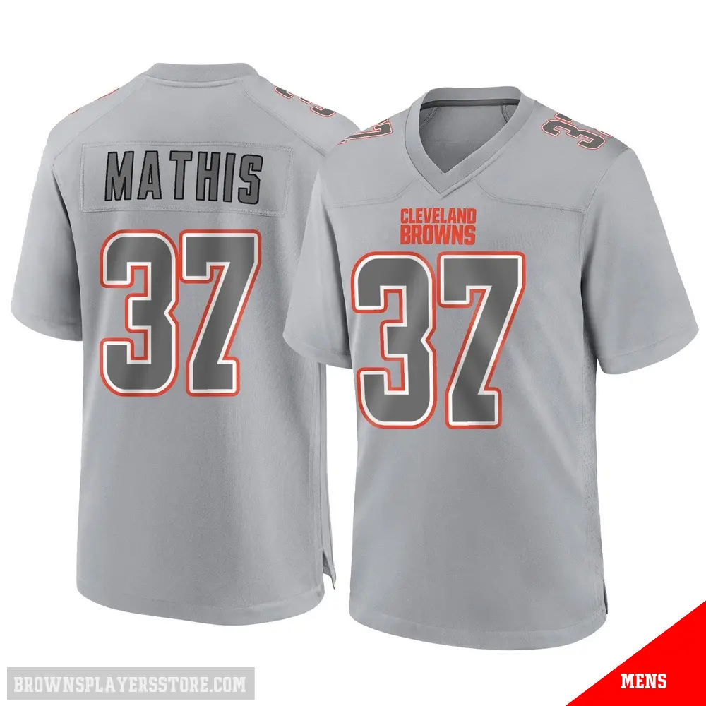 ＃37 Men's Damarri Mathis Gray Game Cleveland Browns Atmosphere Fashion Jersey