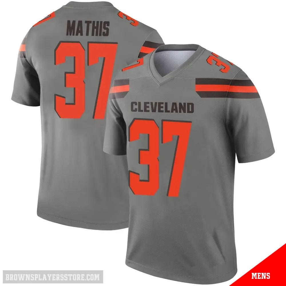 ＃37 Men's Damarri Mathis Legend Cleveland Browns Inverted Silver Jersey