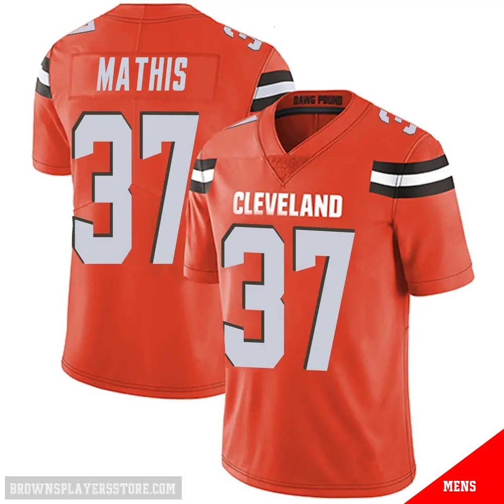 ＃37 Men's Damarri Mathis Orange Limited Cleveland Browns Alternate Vapor Untouchable Jersey
