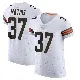＃37 Men's Damarri Mathis White Elite Cleveland Browns Vapor Jersey