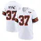 ＃37 Men's Damarri Mathis White Game Cleveland Browns 1946 Collection Alternate Jersey