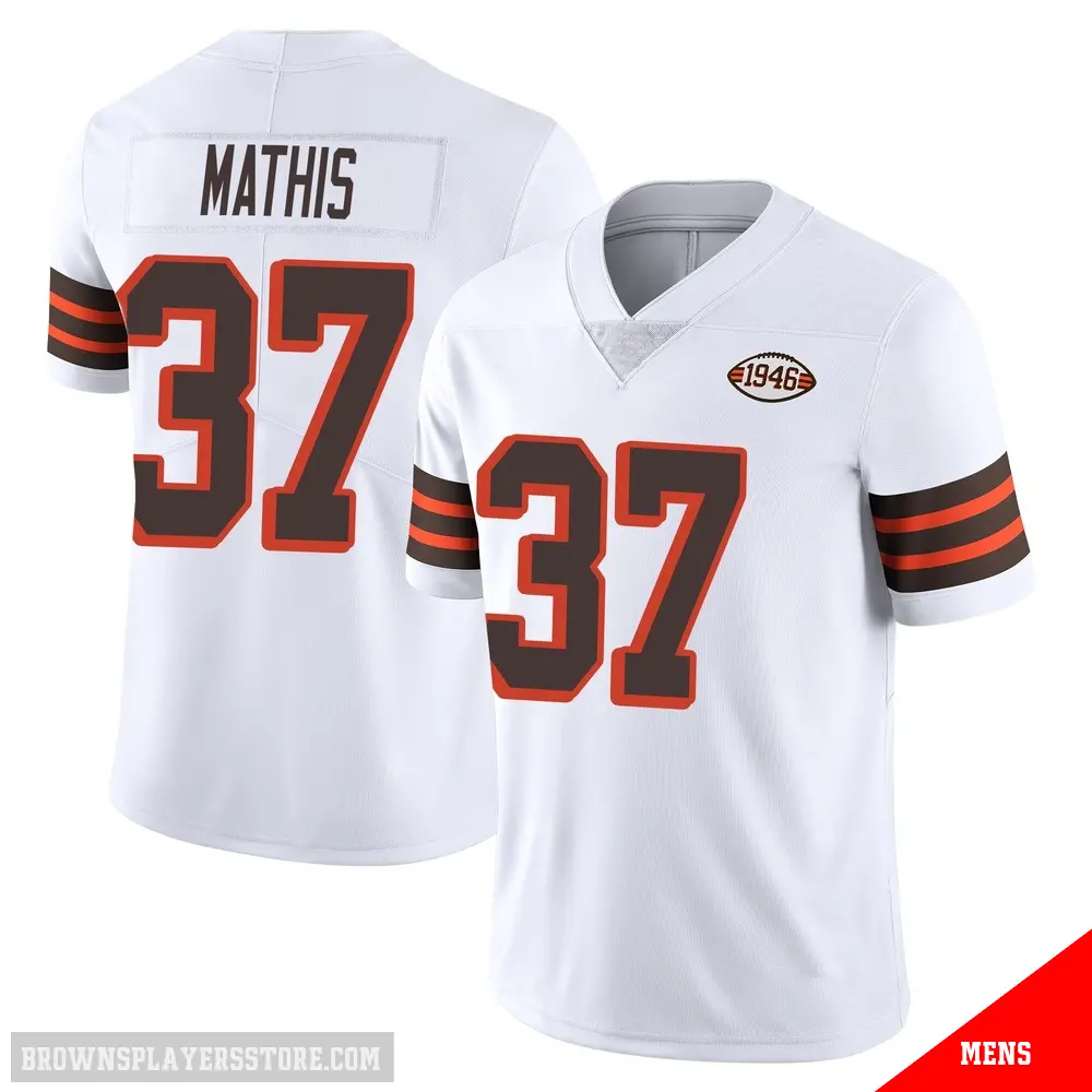 ＃37 Men's Damarri Mathis White Limited Cleveland Browns Vapor 1946 Collection Alternate Jersey