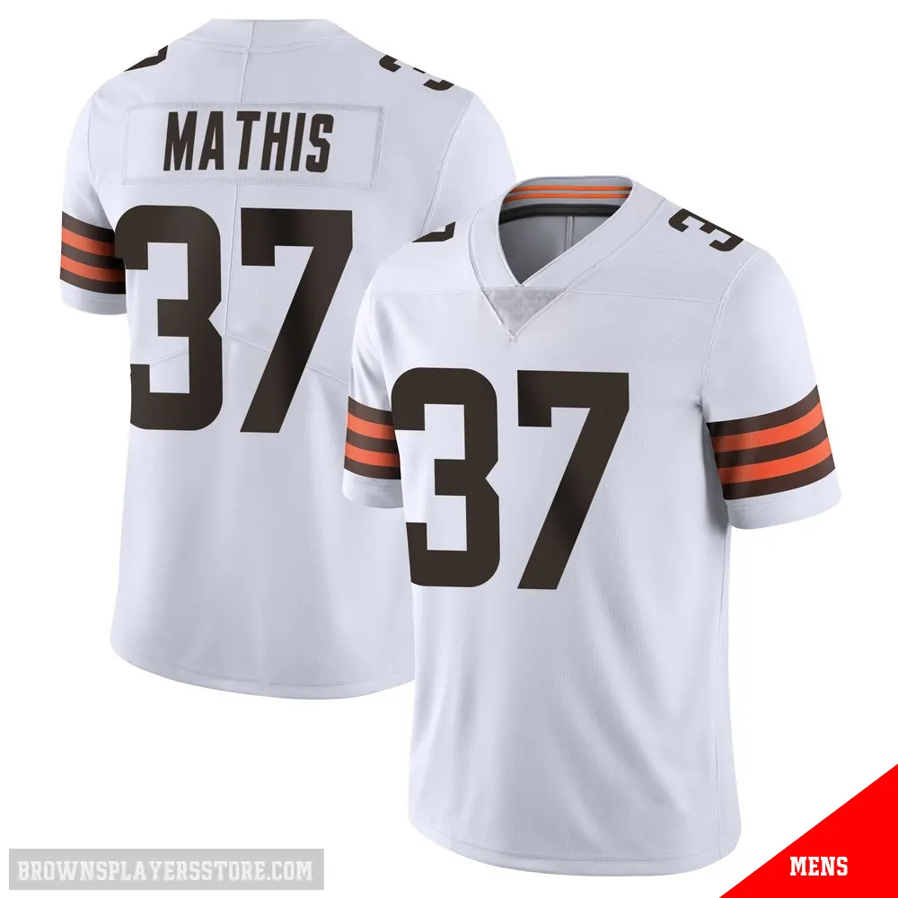 ＃37 Men's Damarri Mathis White Limited Cleveland Browns Vapor Untouchable Jersey
