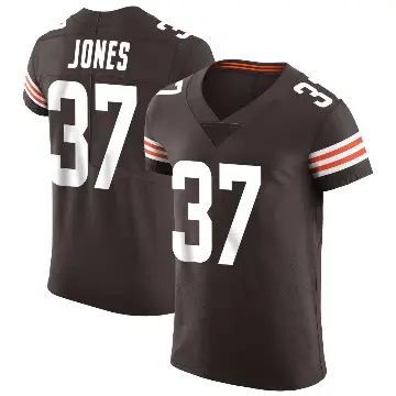 ＃37 Men's Dom Jones Brown Elite Cleveland Browns Vapor Jersey