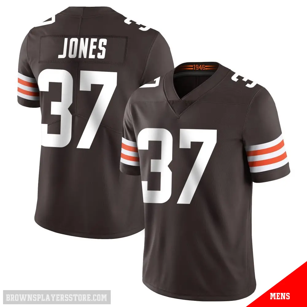 ＃37 Men's Dom Jones Brown Limited Cleveland Browns Team Color Vapor Untouchable Jersey