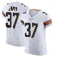 ＃37 Men's Dom Jones White Elite Cleveland Browns Vapor Jersey