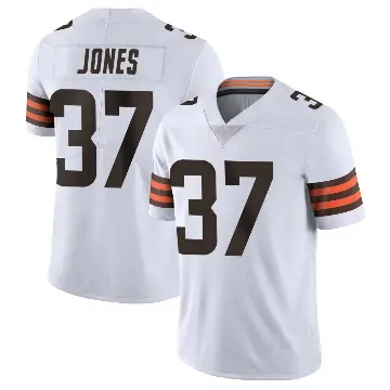 ＃37 Men's Dom Jones White Limited Cleveland Browns Vapor Untouchable Jersey