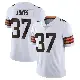 ＃37 Men's Dom Jones White Limited Cleveland Browns Vapor Untouchable Jersey