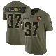 ＃37 Men's Luke Floriea Olive Limited Cleveland Browns 2025 Salute to Service Jersey