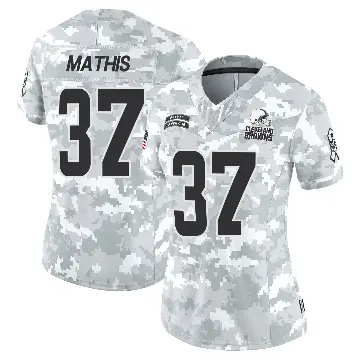＃37 Women's Damarri Mathis Arctic Camo Limited Cleveland Browns 2024 Salute to Service Jersey
