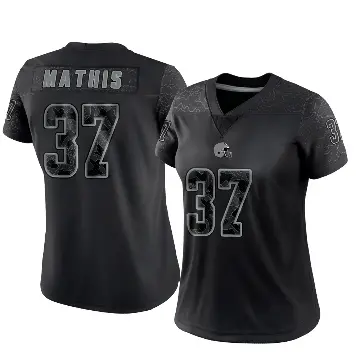 ＃37 Women's Damarri Mathis Black Limited Cleveland Browns Reflective Jersey