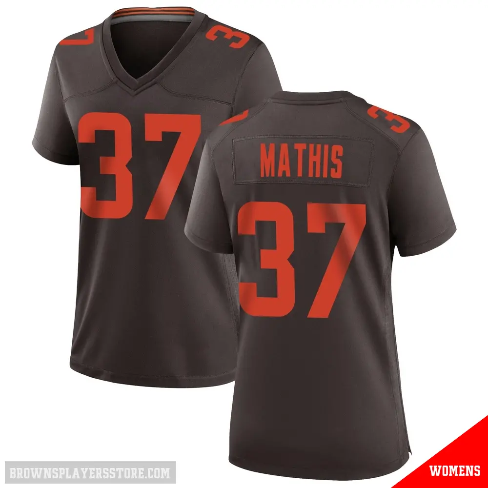 ＃37 Women's Damarri Mathis Brown Game Cleveland Browns Alternate Jersey