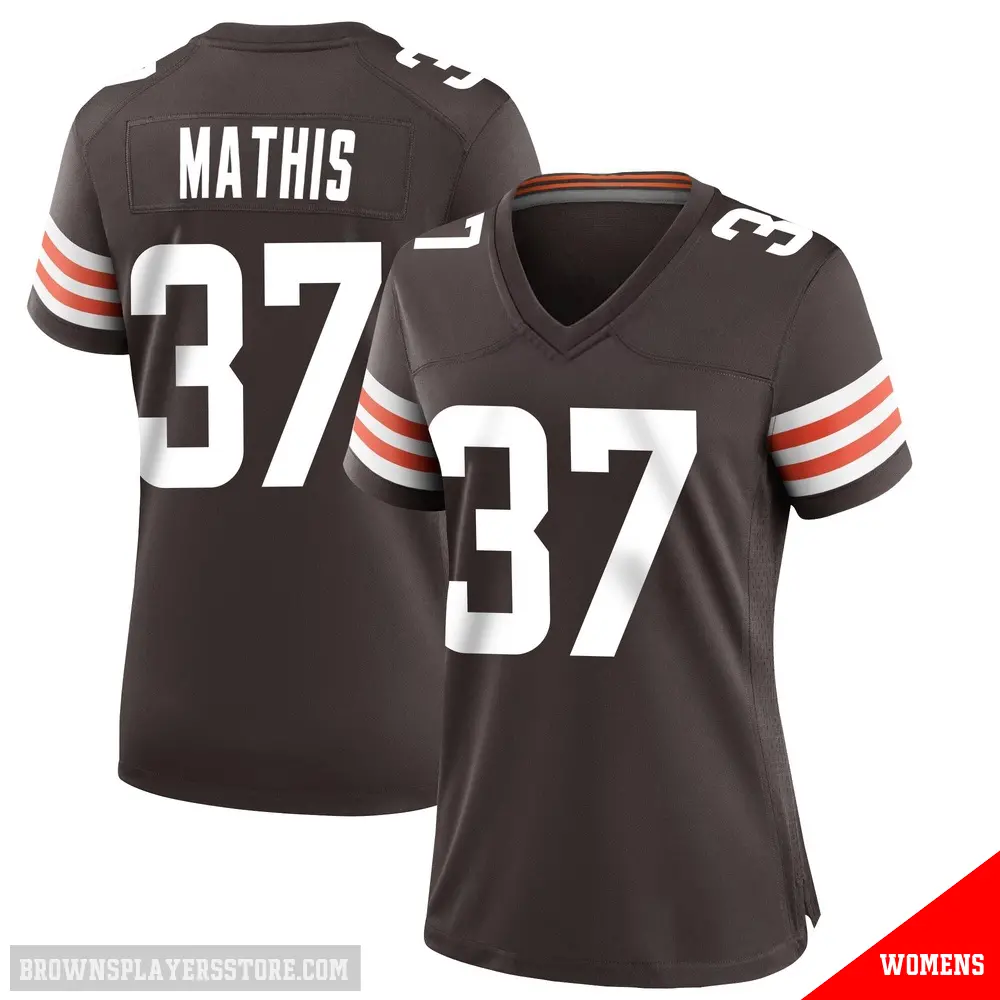 ＃37 Women's Damarri Mathis Brown Game Cleveland Browns Team Color Jersey