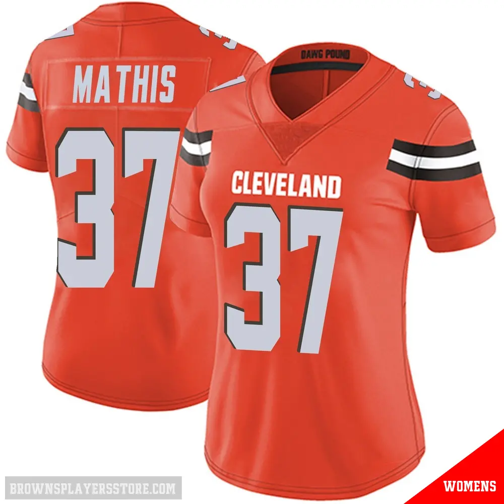 ＃37 Women's Damarri Mathis Orange Limited Cleveland Browns Alternate Vapor Untouchable Jersey