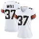 ＃37 Women's Damarri Mathis White Game Cleveland Browns Jersey